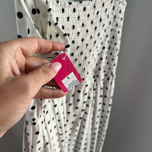 NWT Xhiliration white and black polka dot dress - Picture 6 of 6